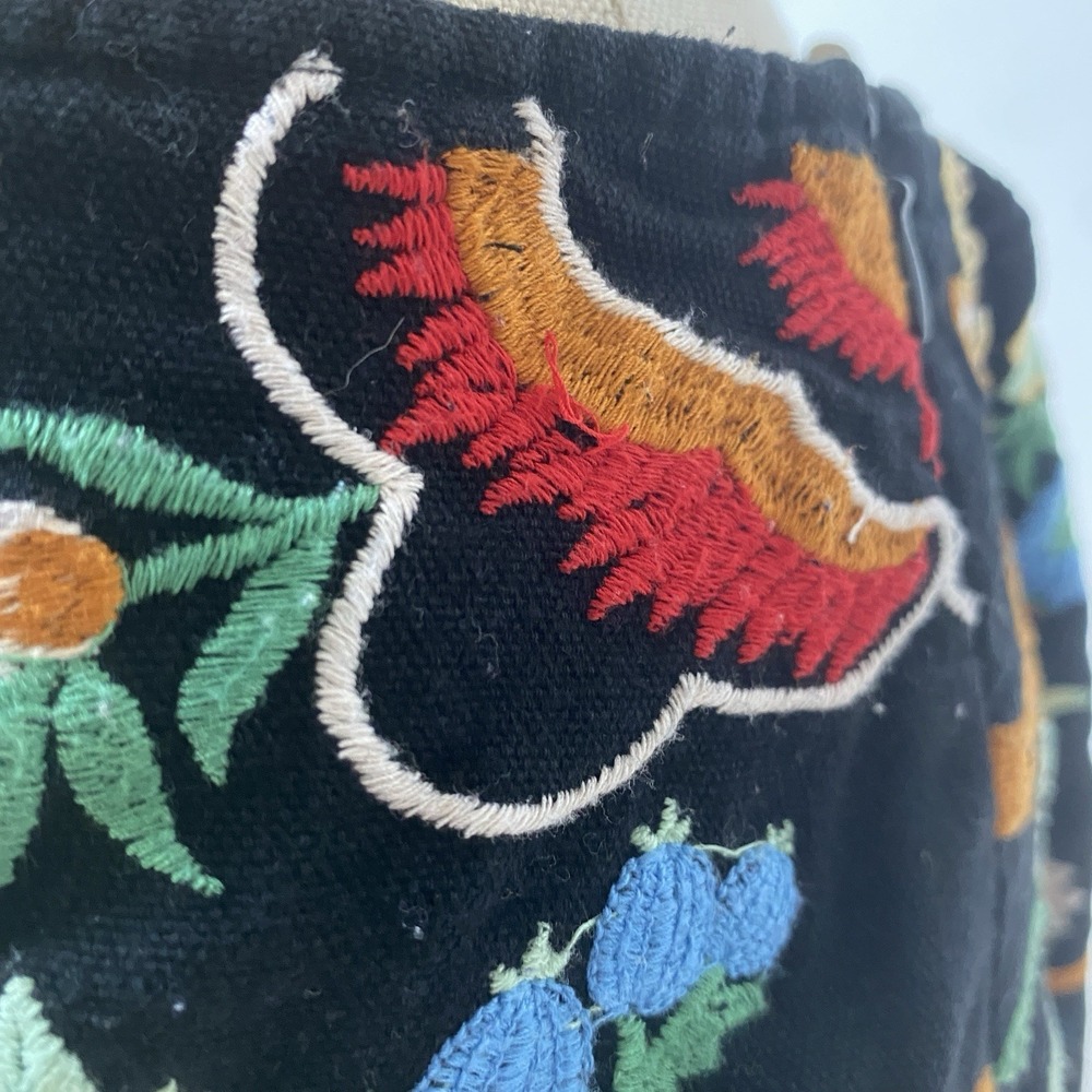 Zara Jacquard Embroidered Floral Skirt Women's Size Medium Whimsy Colorful - Picture 3 of 8